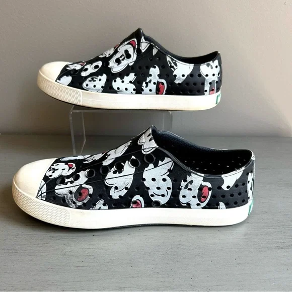 Native Jefferson Disney Parks Mickey Mouse Slip On Shoes Size M3/W5 Black - Picture 10 of 12